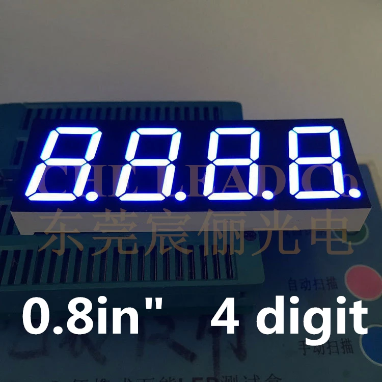 Синий 7 сегментный светодиодный дисплей 0 8 дюйма 71 6*25 8*8 5 мм Nixie трубка 4 битная