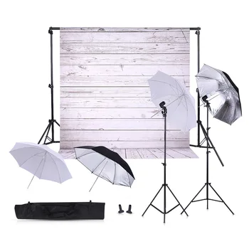 

6.6 * 10ft Background Support System 45W 5500K Continuous Lighting Kit Umbrella for Photography Video Studio Product Portrait