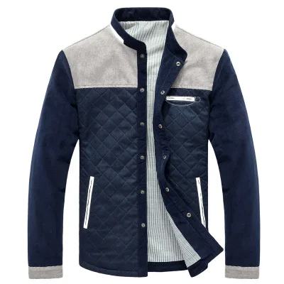 MIACAWOR, оригинальная куртка для мужчин, осенняя, Jaqueta Masculino, куртка-бомбер, повседневная, Chaqueta Hombre Casaco Masculino, дропшиппинг J100 - Цвет: Light grey dark blu