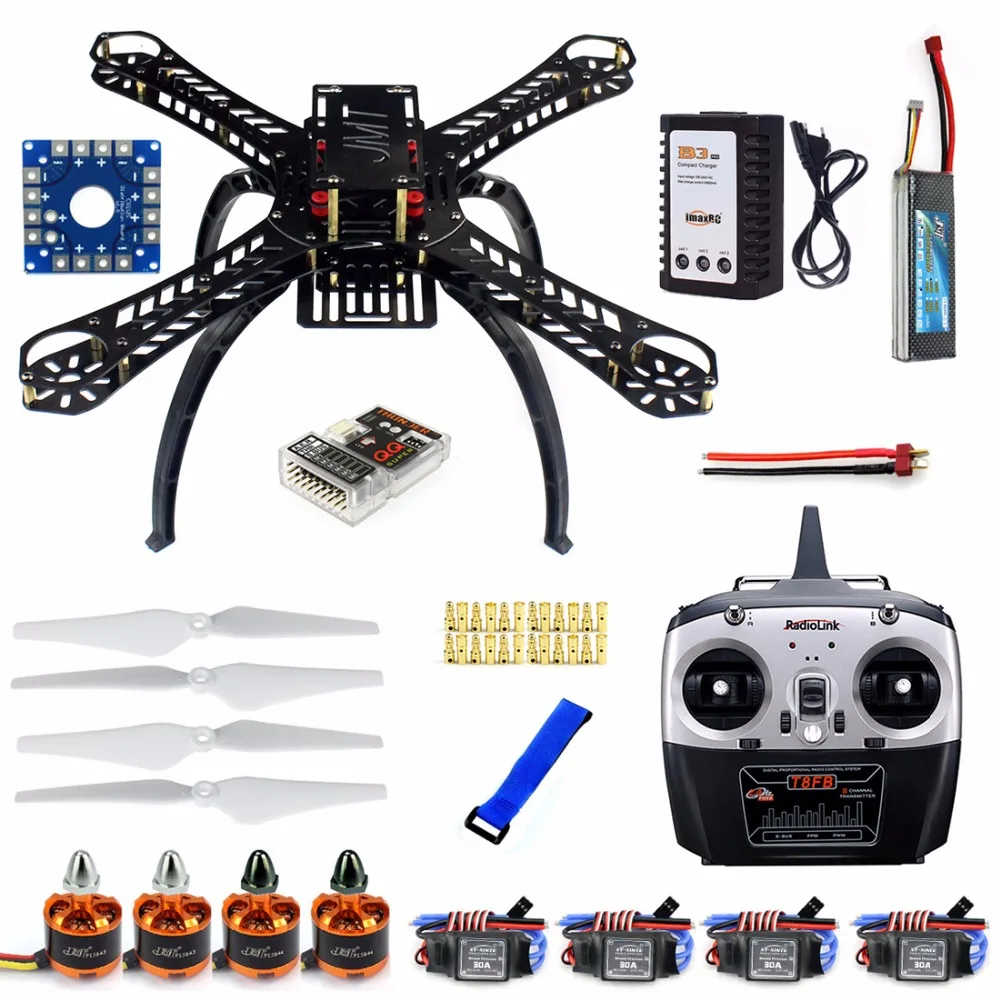 

F14893-I DIY RC Drone Quadrocopter Full Set X4M380L Frame Kit QQSuper T8FB 8CH Transmitter RX