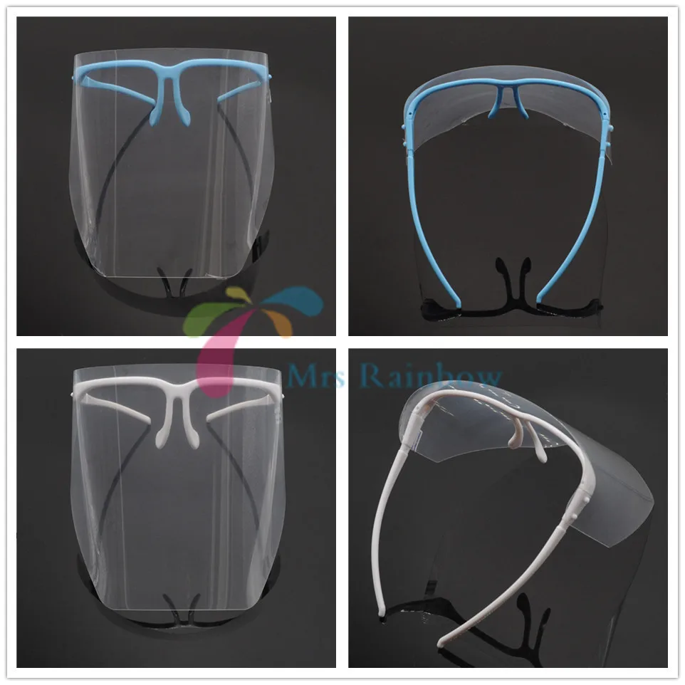 

2x Dental Adjustable Full Face Shield & CLEAR Detachable Visor Anti-fog