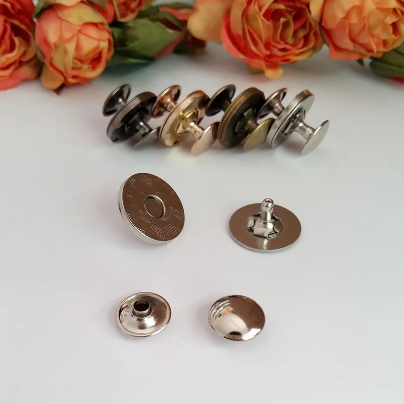 15Sets Double rivets Rivet Stud Purse Metal Button Fastener