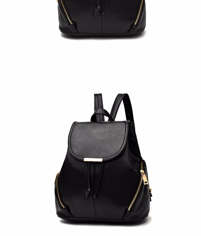 YINGPEI женский рюкзак из искусственной кожи Mochila Feminina школьные сумки для подростков ноутбук черный белый