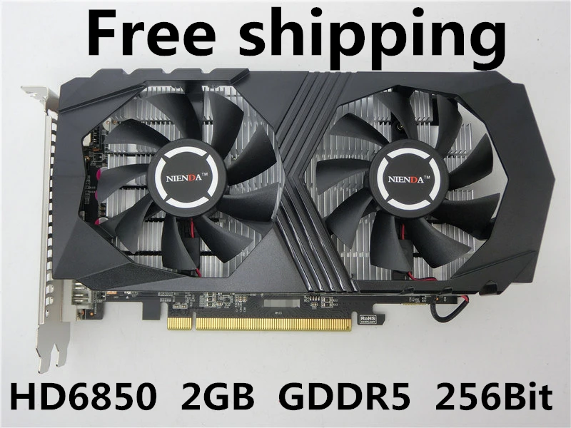  ATI Radeon HD6850 2GB GDDR5 256Bit Original graphic card independent game video card HDMI VGA DVI port for desktop 