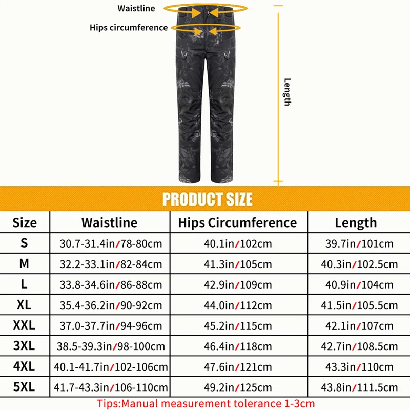 5xl caminhadas calças de algodão durável bolsos