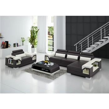 

Modern simple wooden drawing room sofa set design