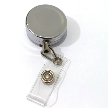 

High Quality Metal Retractable Badge Reel with Stainless Steel Rope For Key Holder ID Badge Holder 1pcs
