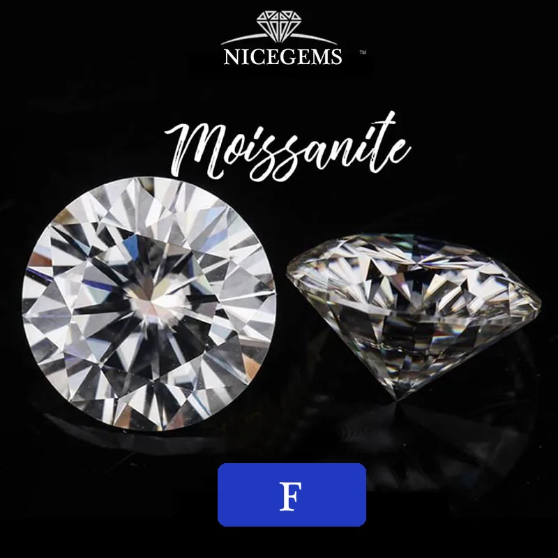 Круглый бесцветный Муассанит NiceGems 0 25 CTW с отличными сердцами и стрелами 4 мм F