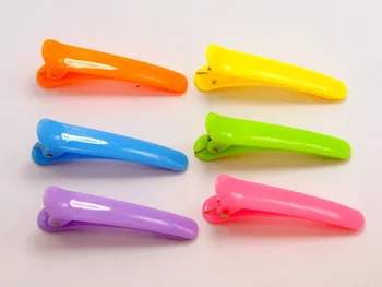 

50 Mixed Bubblegum Color Plastic Prong Alligator Hair Clips Bows DIY 45mm