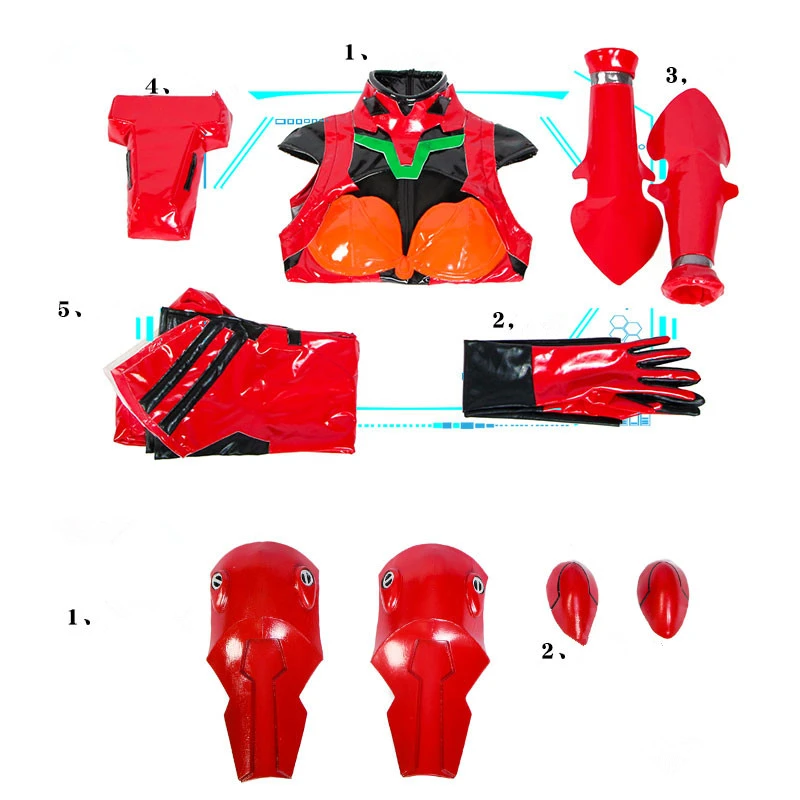 ЕВА АСУКА Langley Soryu красный женский костюм для косплея сексуальные костюмы-трико комбинезоны+ чулки+ перчатки+ головной убор+ броня