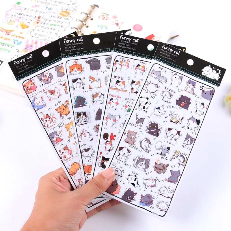 

1pack/1lot Kawaii Stationery Stickers Cute Cat Diary Planner Decorative Mobile Stickers Scrapbooking DIY Craft Stickers