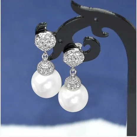 

Eternal wedding Women Gift word 925 Sterling silver real gift pearl mother earrings, Sterling Silver S925 accessories, crow