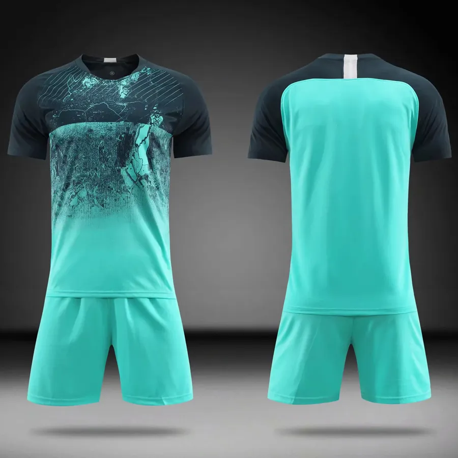 LOGO Custom football uniform kits 2018 2019 Green Away Soccer Jerseys
