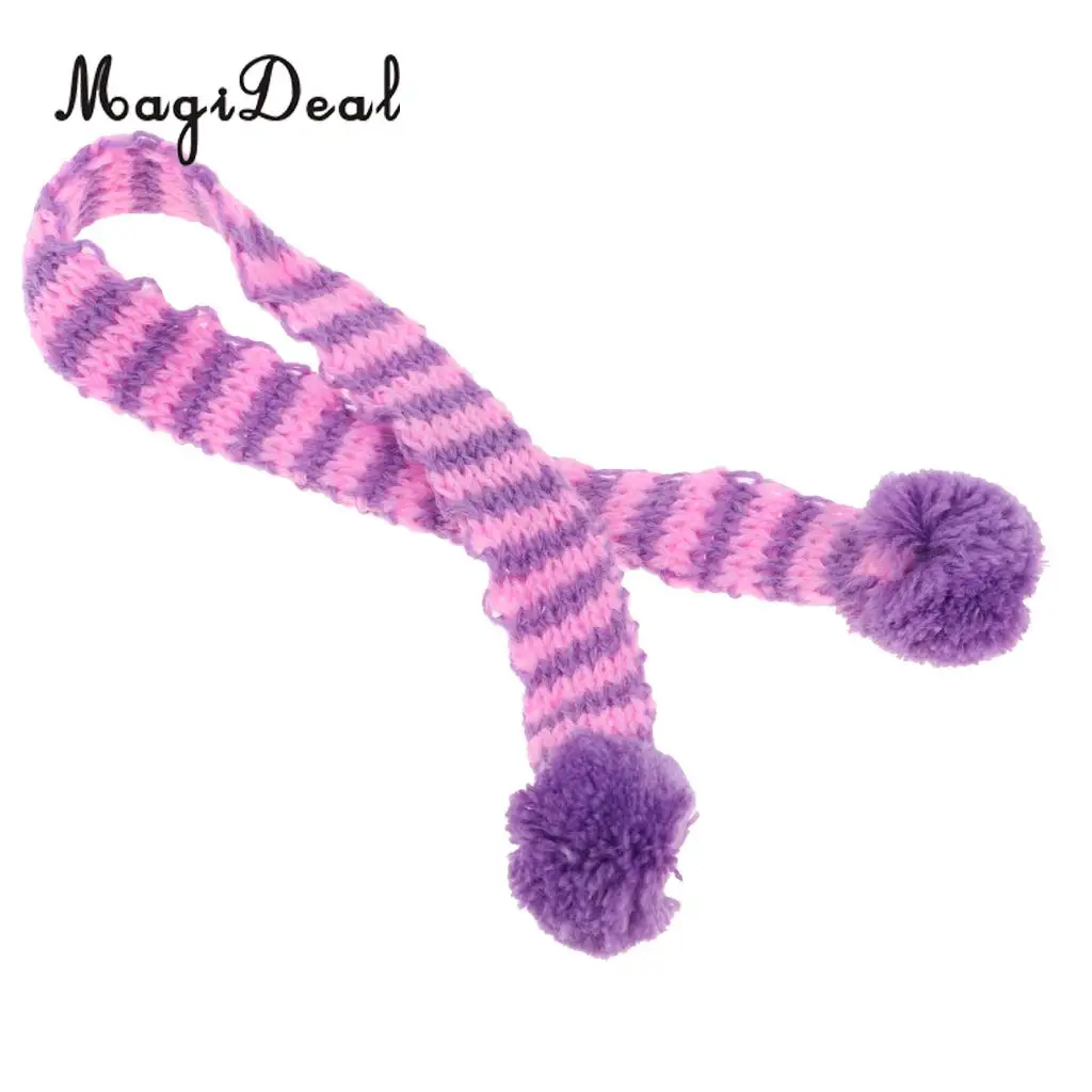 Lovely Soft Wool Winter Costume Accessories Knitted Hand-woven Long Scarf For   Fashion Doll Kid Gifts