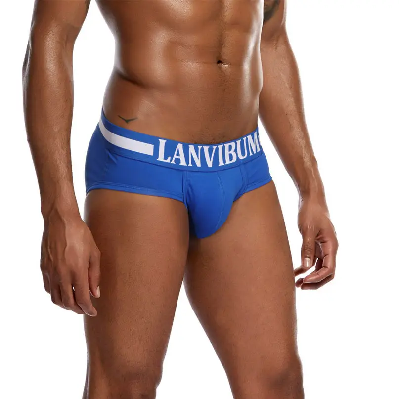 Comfortable Briefs Men Sexy Swimwear Underwear Letter Printed Boxer Briefs Shorts Bulge Pouch Underpants mens swim thong #2D27 (8)
