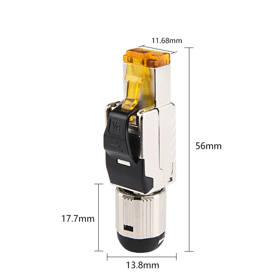 RJ45 разъем Cat8 сетевой обжимной адаптер 40G 2000MHz сетевой штекер экранированный RJ45 волоконная синхронизация Обжимной Сетевой Кабель