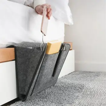 

Multifunctional Felt Storage Bag Bedside Sofa Pocket Holder for Organizing Books Small Things