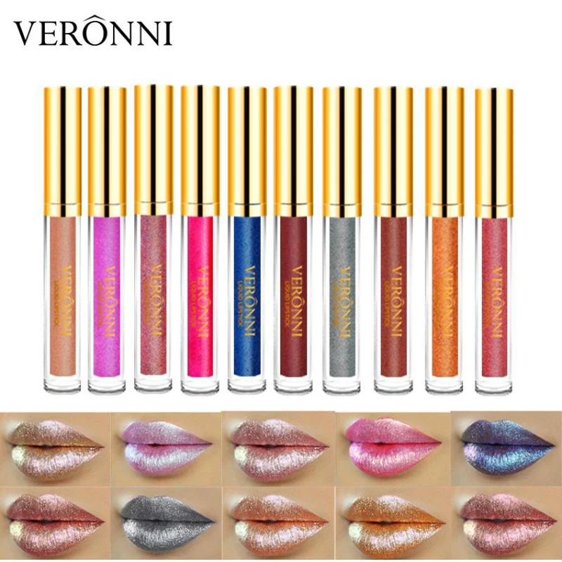 

1Pcs Lip Gloss Makeup Lips Glitter Lipstick for Women Lip Tint Cosmetics Long-Lasting Waterproof Lipgloss Lip Stain Gloss