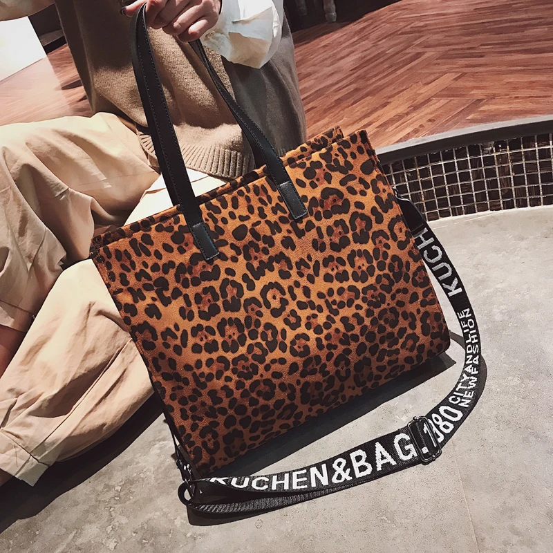 

Leopard casual totes fashion women handbags luxury brand PU handbag Letter shoulder strap bags new Leopard zipper crossbody bags