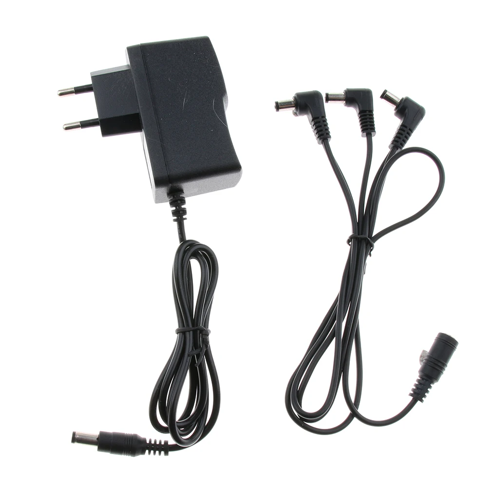EU Standard Guitar Effector Power Supply Adapter Charger Cable for Electric Guitar Parts Accessories