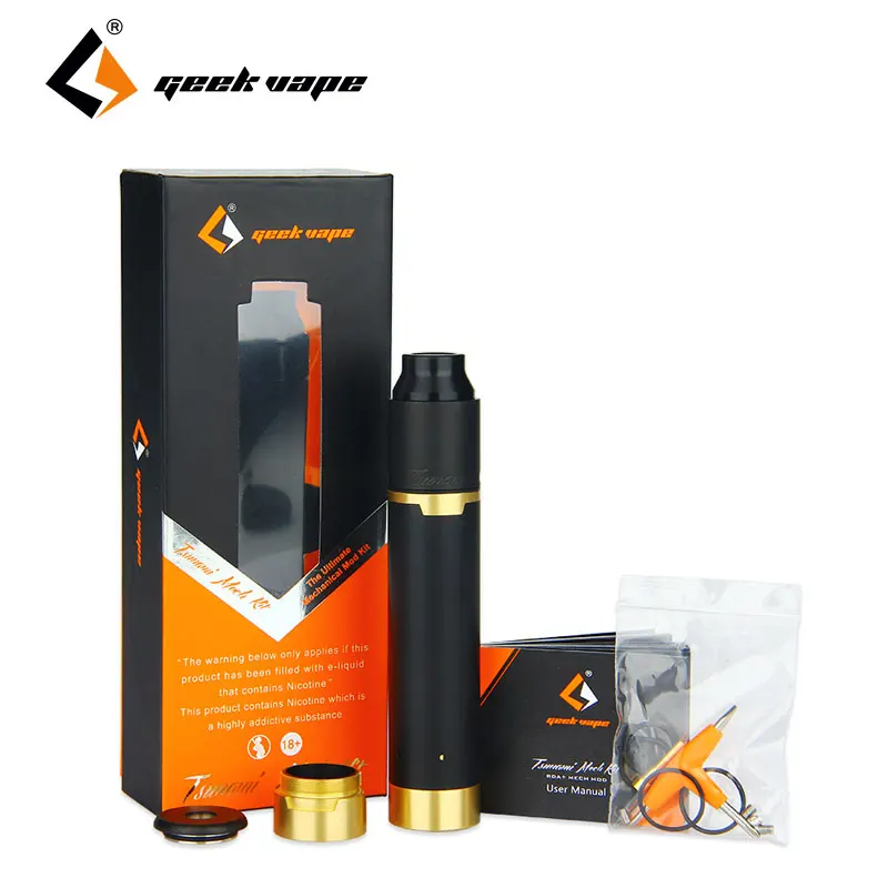 Prix pour D'origine GeekVape Tsunami Mech Kit avec Tsunami Pro RDA 25mm et noir Anneau Plus Mécanique mod Pro 0.1ohm-3ohm Bobine Gamme Prix pour D'origine GeekVape Tsunami Mech Kit avec Tsunami Pro RDA 25mm et noir Anneau Plus Mécanique mod Pro 0.1ohm-3ohm Bobine Gamme