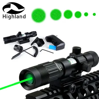 

Tactical Hunting Adjustable Green Laser Sight Designator Flashlight Night Vision Illuminator Light w/Mount Base