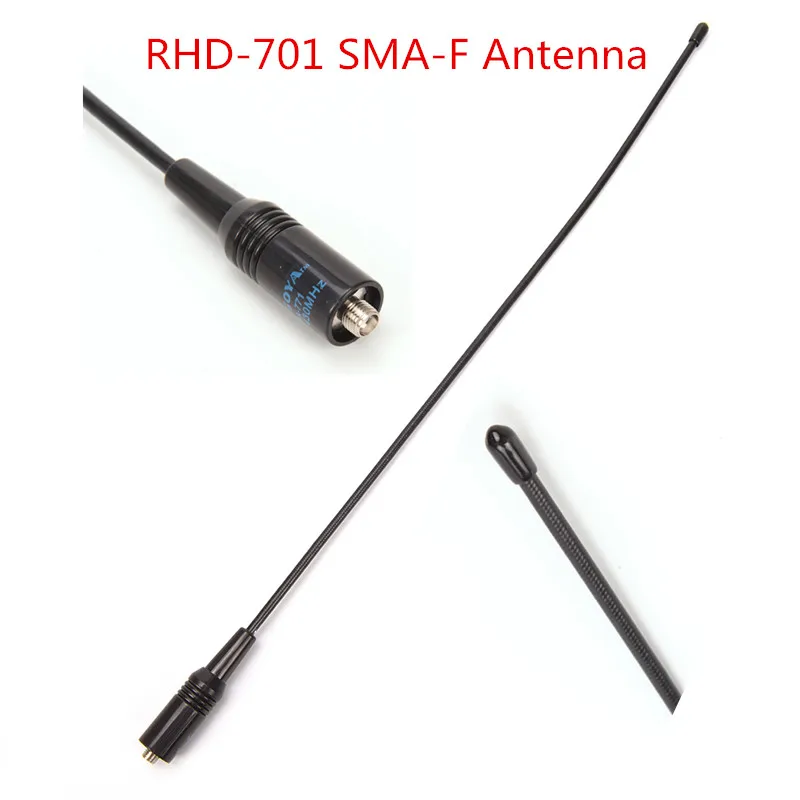 1pcs RHD-701 SMA-F Antenna VHF/UHF For Kenwood BAOFENG UV-5R BF-888S  H777 RT6 HYT Ham Radio Walkie Talkie