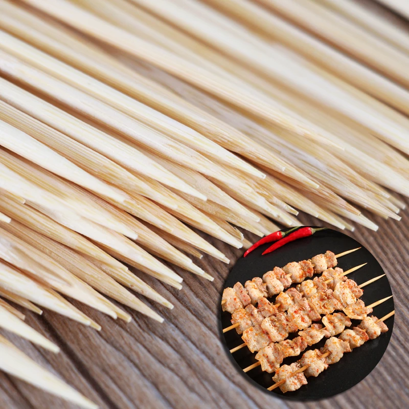 500 шт./упак. 30 см x 3 мм бамбуковые шампуры для гриля деревянные палочки на открытом воздухе мясо барбекю еда Фрукты барбекю вечерние шампуры принадлежности для барбекю инструмент
