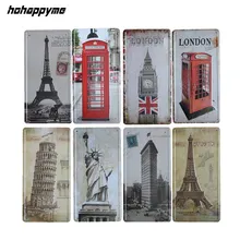 Тур Эйфелева ориентиры старинные металлические знаки металлическая жестяная вывеска Паб Клуб галерея плакаты с советами винтажная табличка декоративная пластина 15*30 см