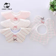 Newborn baby reusable washable cotton boy bib snoring cloth round rotatable baby bib cotton female baby feeding bib child bib Newborn baby reusable washable cotton boy bib snoring cloth round rotatable baby bib cotton female baby feeding bib child bib
