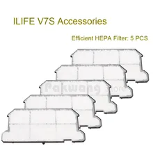 Original ILIFE V7S Efficient HEPA Filter 5 pcs of Robot Vacuum Cleaner accessories