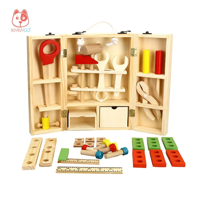 Wood Series Building Blocks DIY Portable Multifunctional Simulation