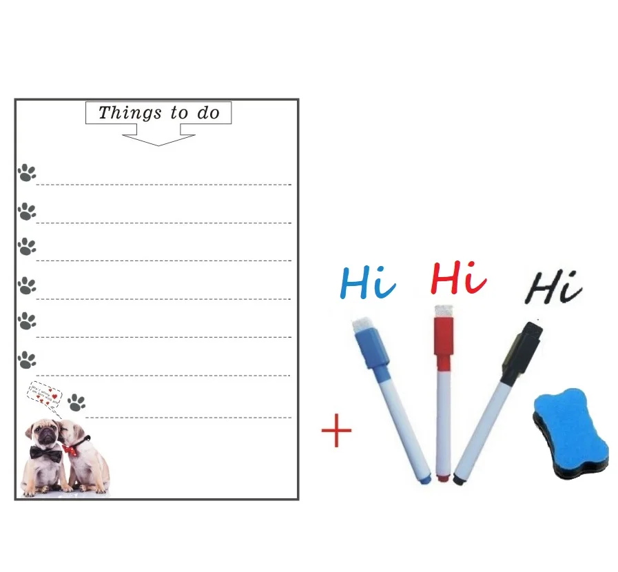 А4 магнитная доска магниты для холодильника стикер сухое вытирание Маркер Доска для сообщений блокнот ежедневник неделю планировщик сделать список кухня дома - Цвет: Style3