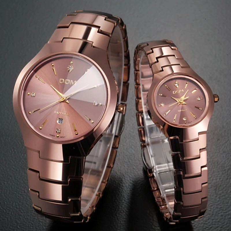 

DOM Casual Quartz Watch Tungsten Steel Lovers Watch Men Brand Luxury Women Watch Waterproof Quartz Wristwatch Relojes Hombre