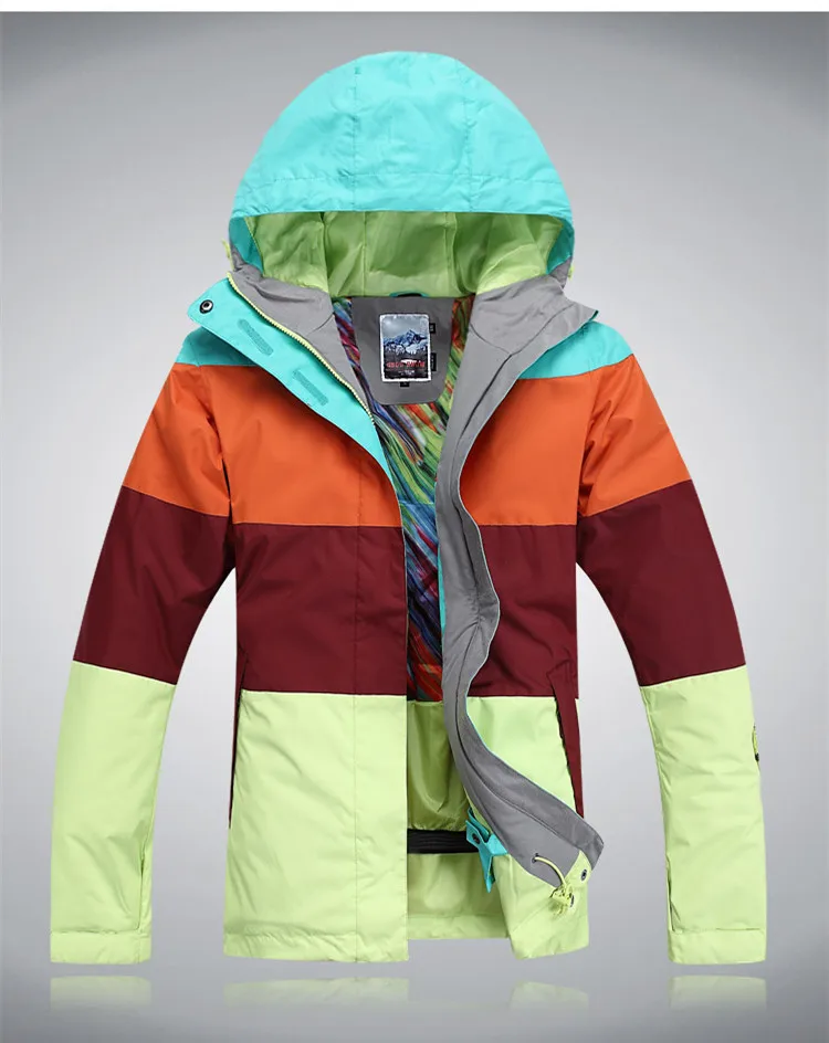

Free Shipping 2015 New Women Skiing Suit Winter Snowboard Jacket Waterproof Windproof Outdoor Sports Jacket