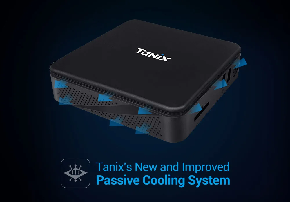 Tanix TX85 Мини ПК Atom X5 Z8350 HD Графика 4 Гб 64 Гб 2,4 ГГц + 5,8 ГГц Wi-Fi 1000 Мбит/с USB3.0 BT4.0 победы 10 ТВ коробка