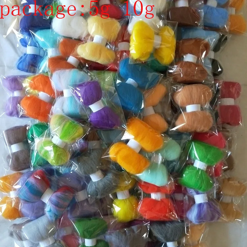 WFPFBEC 127 colors needle felting wool for roving wool fiber combed 100% merino felt 635g 5g/color alpaca Curly Fiber
