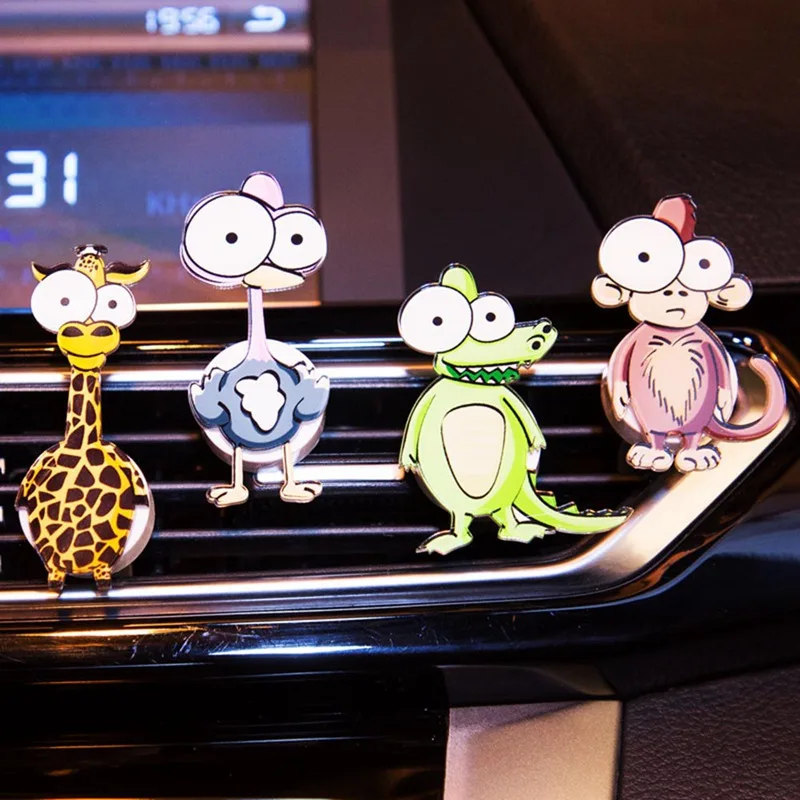 

Car Ornament Cute Cartoon Animal Auto Air Conditioner Outlet Decoration Perfume Clip Air Freshener Car Fragrance