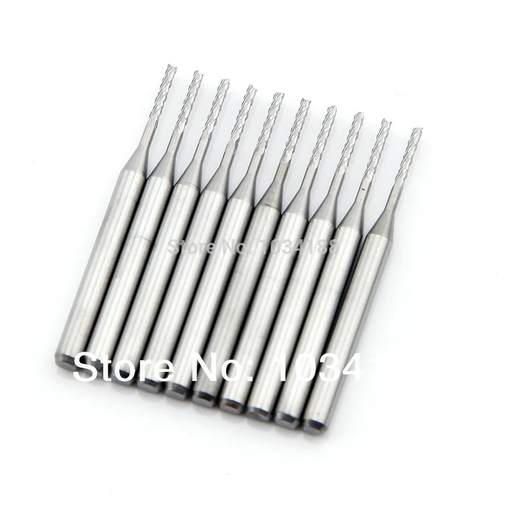 10 PCS 1.3mm Carbide PCB CNC SMT End Mill Printed Circuit Board Drill