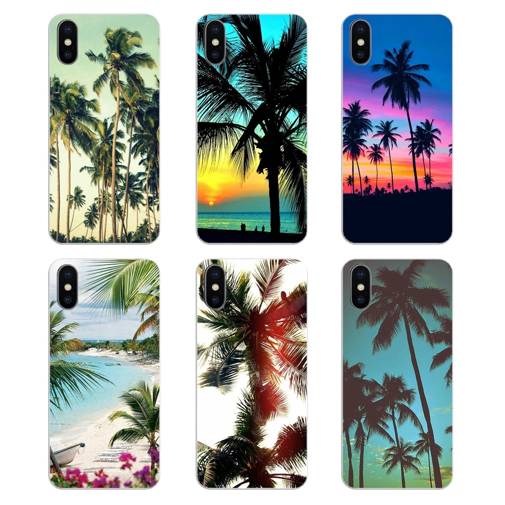 

Tropical Beach Palm leaves Trees Stand Art For iPod Touch iPhone 4 4S 5 5S 5C SE 6 6S 7 8 X XR XS Plus MAX TPU Transparent Cases