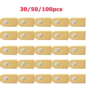 0,75 мм Титан из нержавеющей стали с покрытием из газонокосилка лезвие на замену + с крепящимися винтами деталями для Husqvarna Automower 30/50/100 шт - изображение