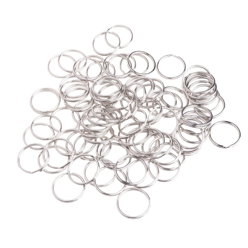 

100 Pcs/Bag Key Rings Stainless Steel 30mm Silver Jewelry Findings DIY Accessory