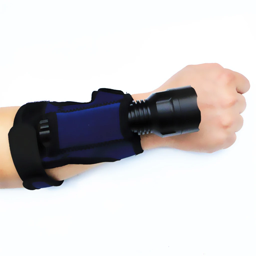Perfeclan Adjustable Outdoor Scuba Diving Dive Torch Flashlight Holder Soft Hand /Arm Strap Mount Glove Diving Flashlight Holder