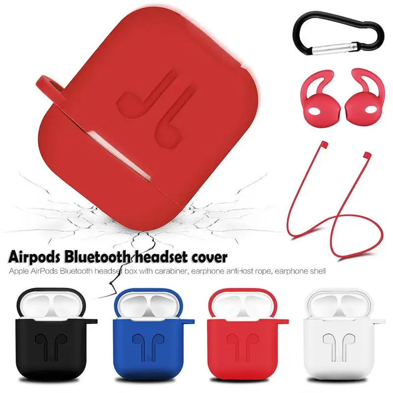 Силиконовый защитный чехол Airpods для наушников IPhone беспроводные наушники с Bluetooth