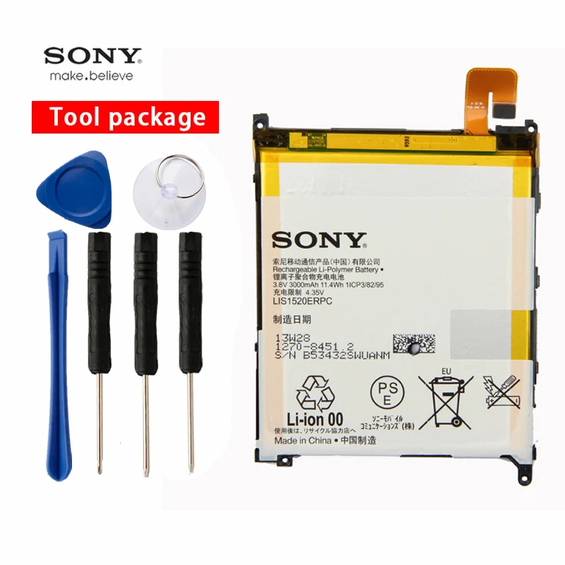 

Original Sony High Capacity Phone Battery For Sony Xperia Z Ultra XL39H XL39 C6833 C6802 C6806 3000mAh LIS1520ERPC