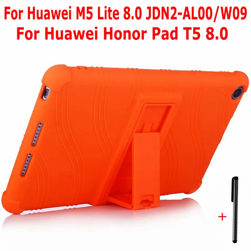 

iBuyiWin Soft Silicone Shockproof Case for Huawei MediaPad M5 Lite 8 JDN2-AL00/W09 8.0" Tablet Cover for Honor Pad 5 8.0+Pen