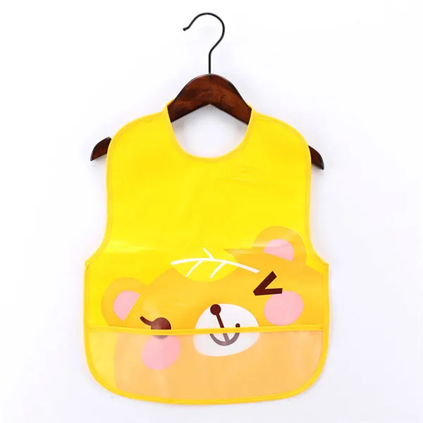 Cute Cartoon Soft Baby Bibs Feeding Apron Smock Waterproof Children Bib Burp Clothes Eat Toddler Baberos Bavoir Clothing - Цвет: Bear