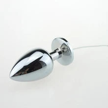 1PCS Large Size Electro Shock Anal Plug Metal Electric Shock Butt Plug Medical Themed Sex Toy for Men Women Products Accessory