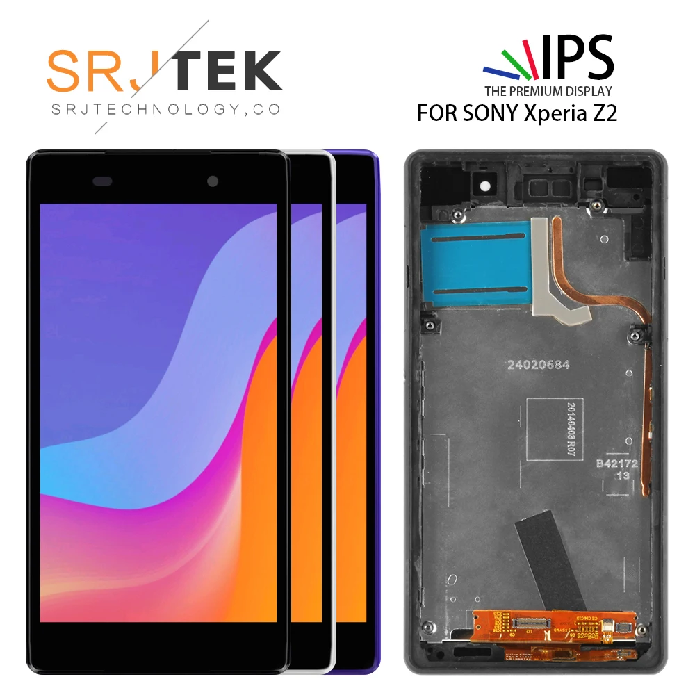 100% Tested For SONY Xperia Z2 LCD Touch Screen with Frame For SONY ...