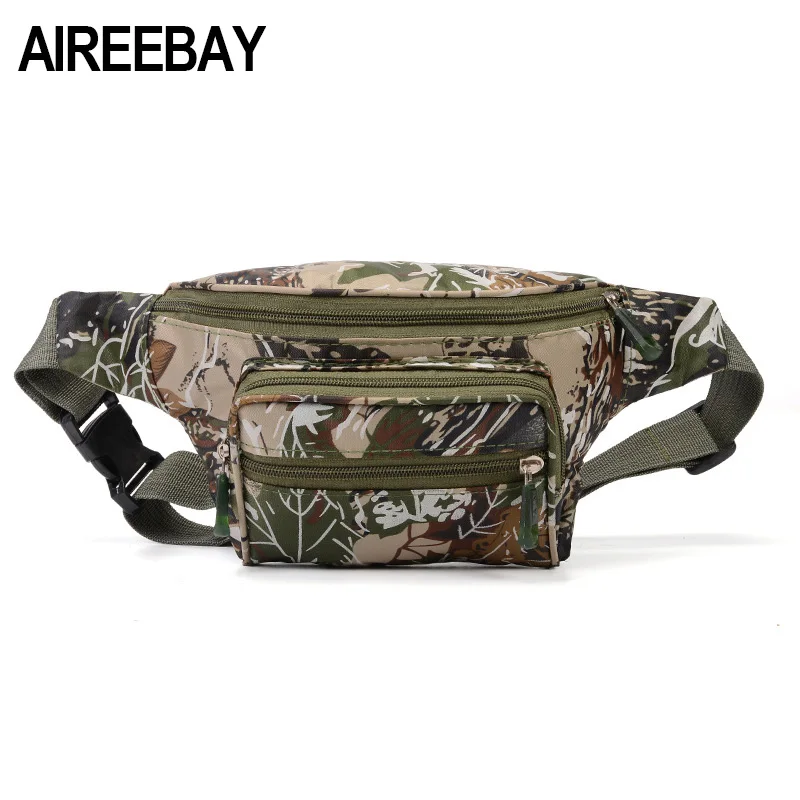 AIREEBAY التكتيكية الرجال الخصر حزمة محفظة تربط حول الخصر الحقيبة للماء العسكرية الذكور حزام الخصر حزم أكسفورد الهاتف المحمول محفظة السفر حقيبة